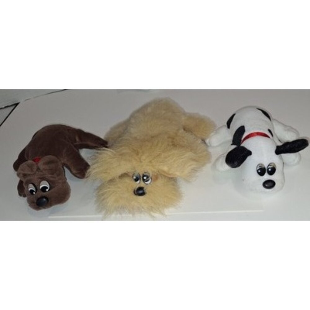 Lot of 3 vintage plush pound puppies puppys tonka